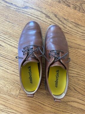 Amberjack Brown Dress Shoes 8 Wide